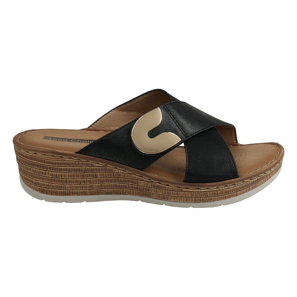Women's Demi Black Wedge Sandals