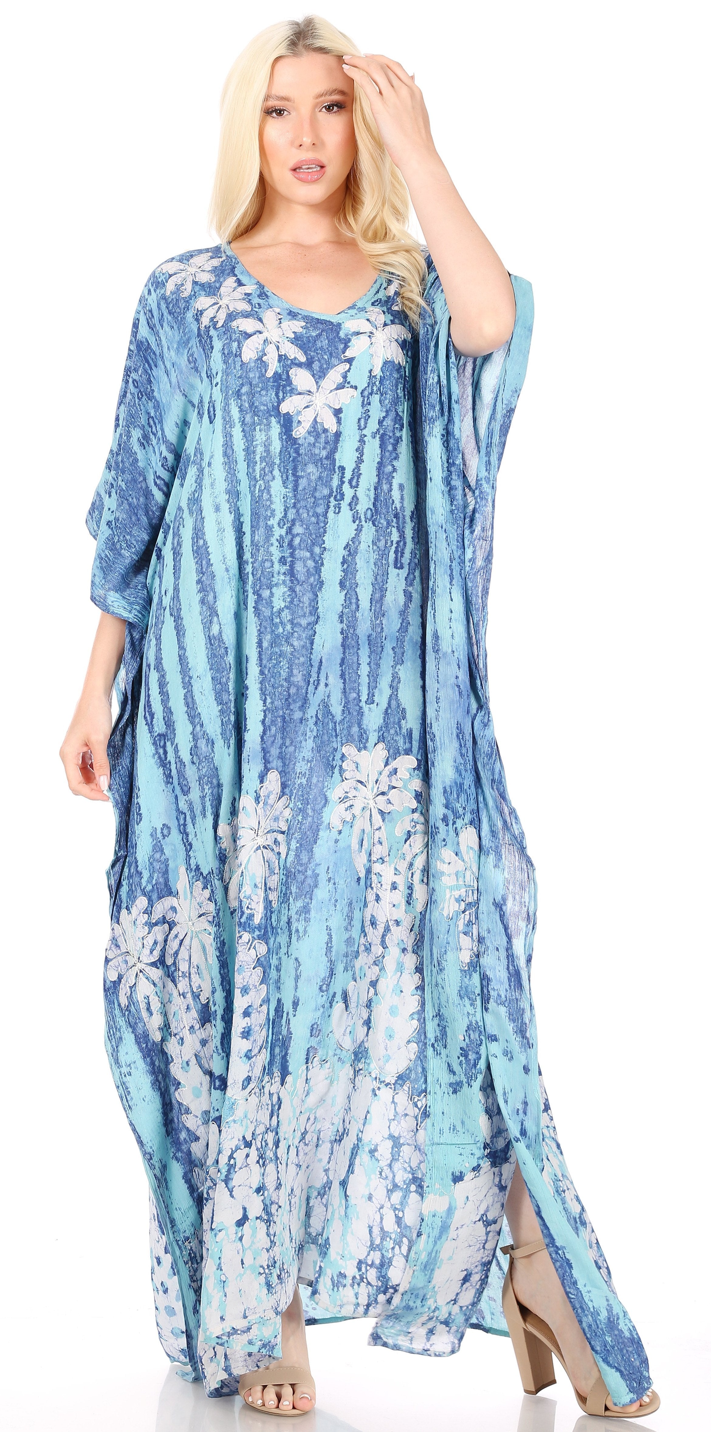 Sakkas Tacy Women's Boho Summer Maxi Dress for Casual or Lounge Wear