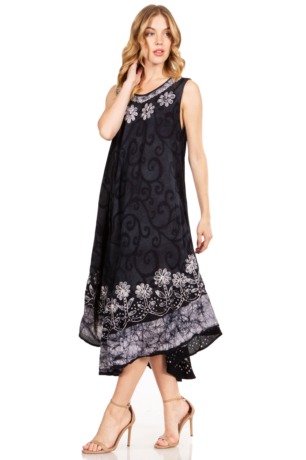 Sakkas Starlight Second Tie Dye Caftan Dress: Women's Beach Cover Up