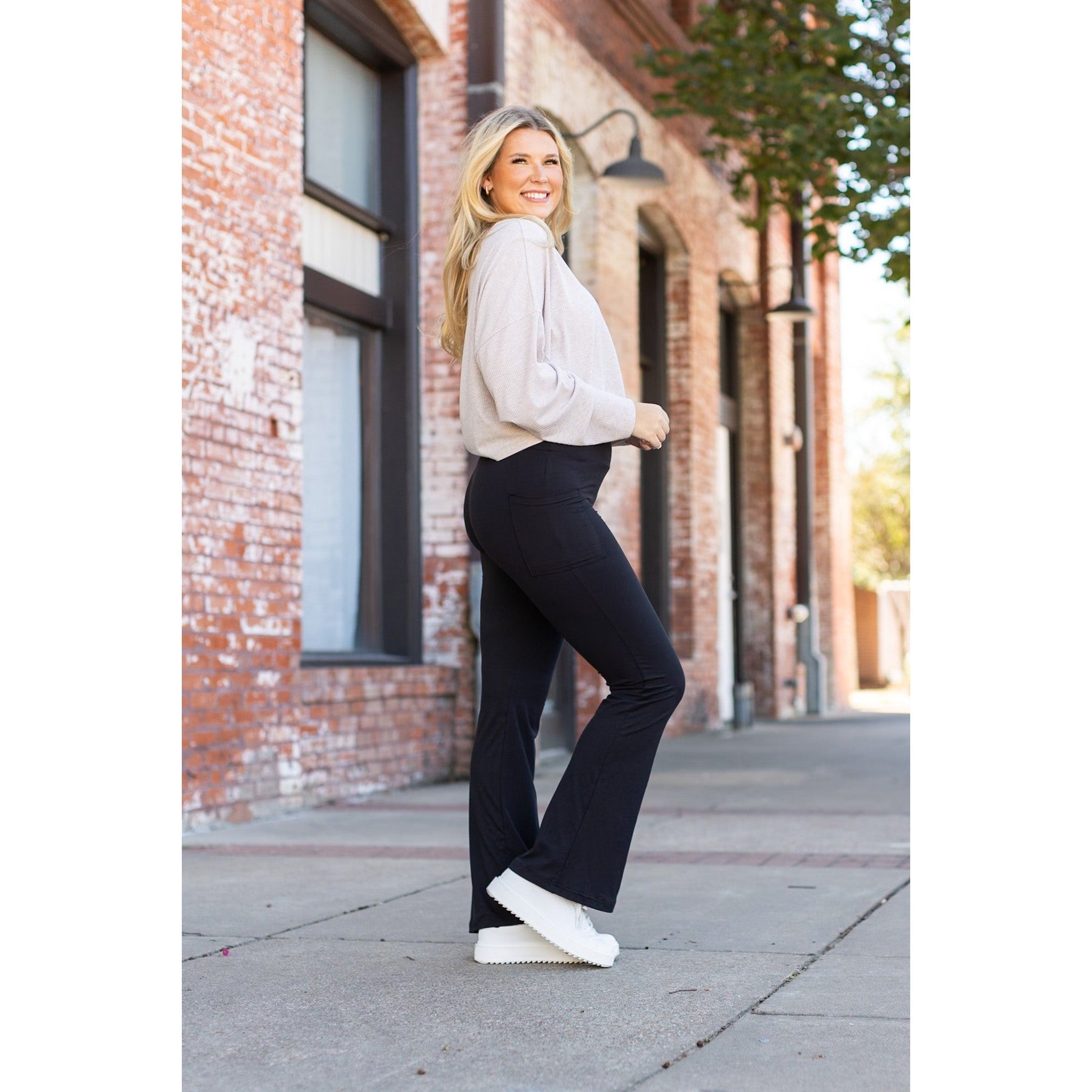 Vanessa Black Bootcut Leggings