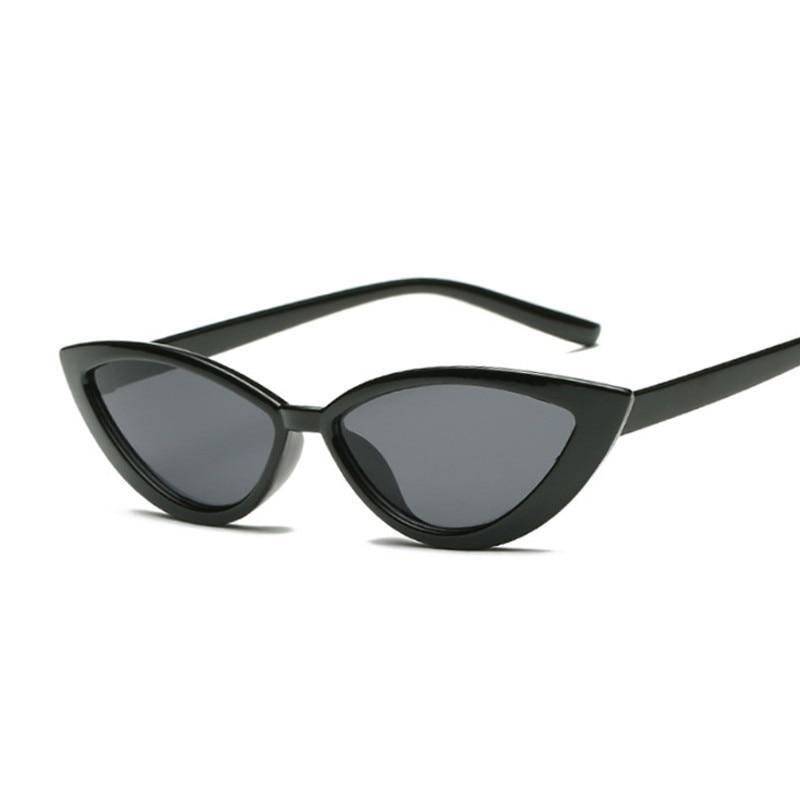 New Vintage Black Cat Eye Sunglasses for  Women Fashion Brand Designer Mirror Sunglasses With UV400 Protection