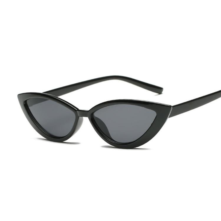 New Vintage Black Cat Eye Sunglasses for  Women Fashion Brand Designer Mirror Sunglasses With UV400 Protection