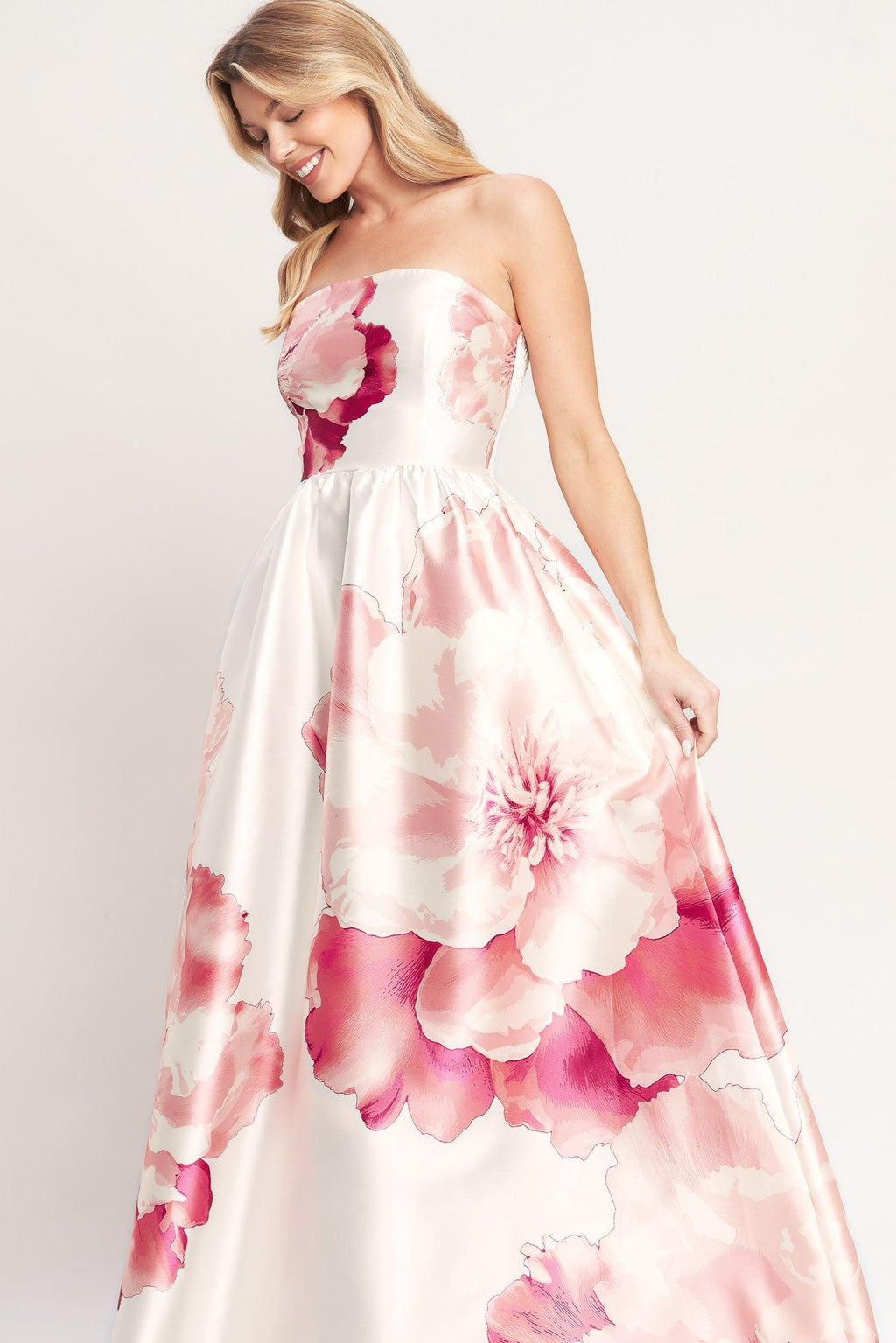 LUXE PEONY WOVEN MAXI DRESS