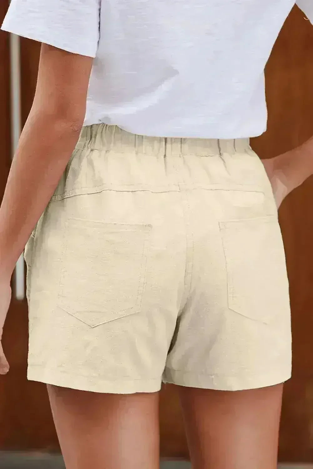 Casual Beige Faylin Women Shorts