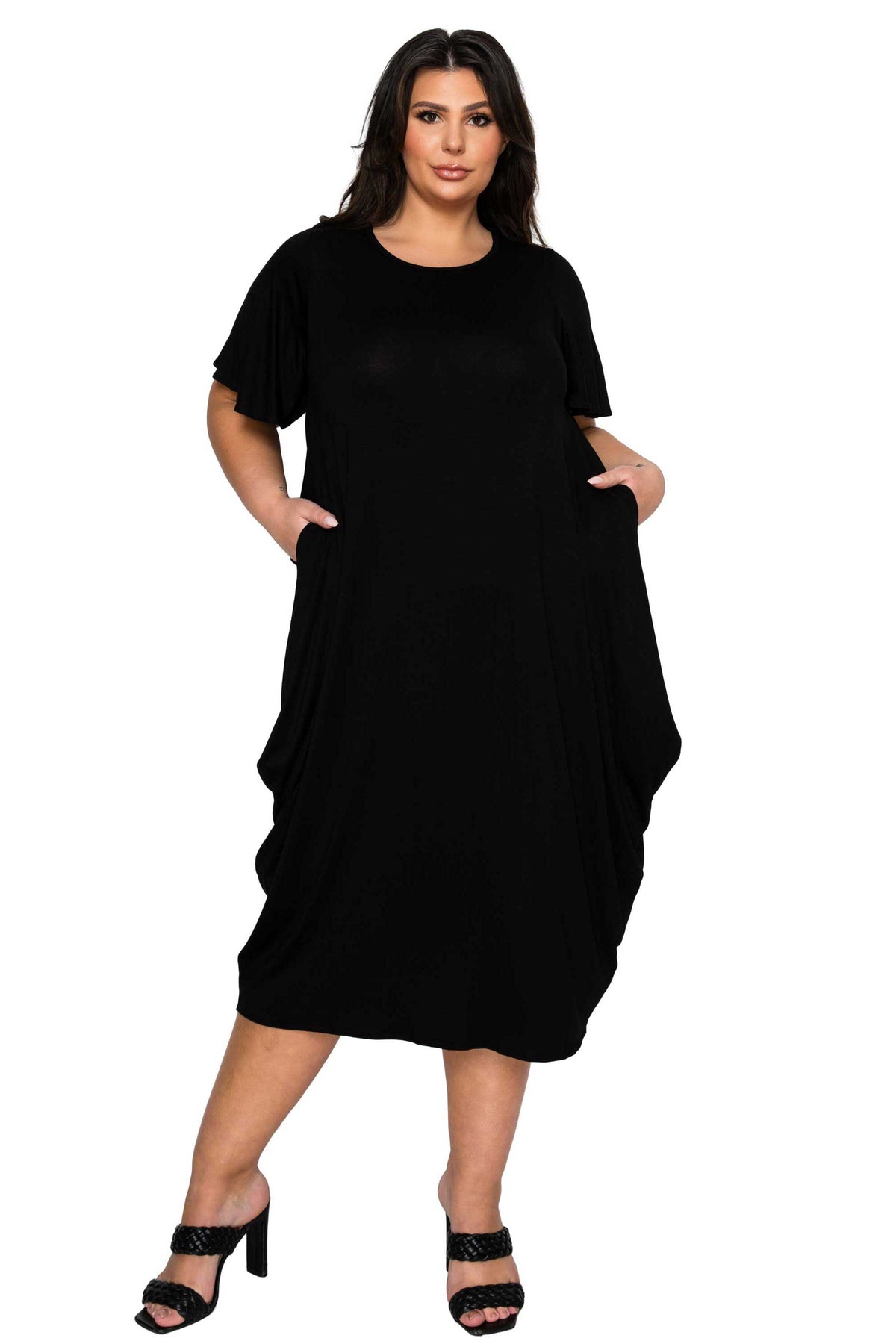 Liz Flutter Sleeve Pocket Dress