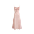 Women's Square Neck Corset Maxi Dress - Floral Printed High Waist A-Line Long Dress