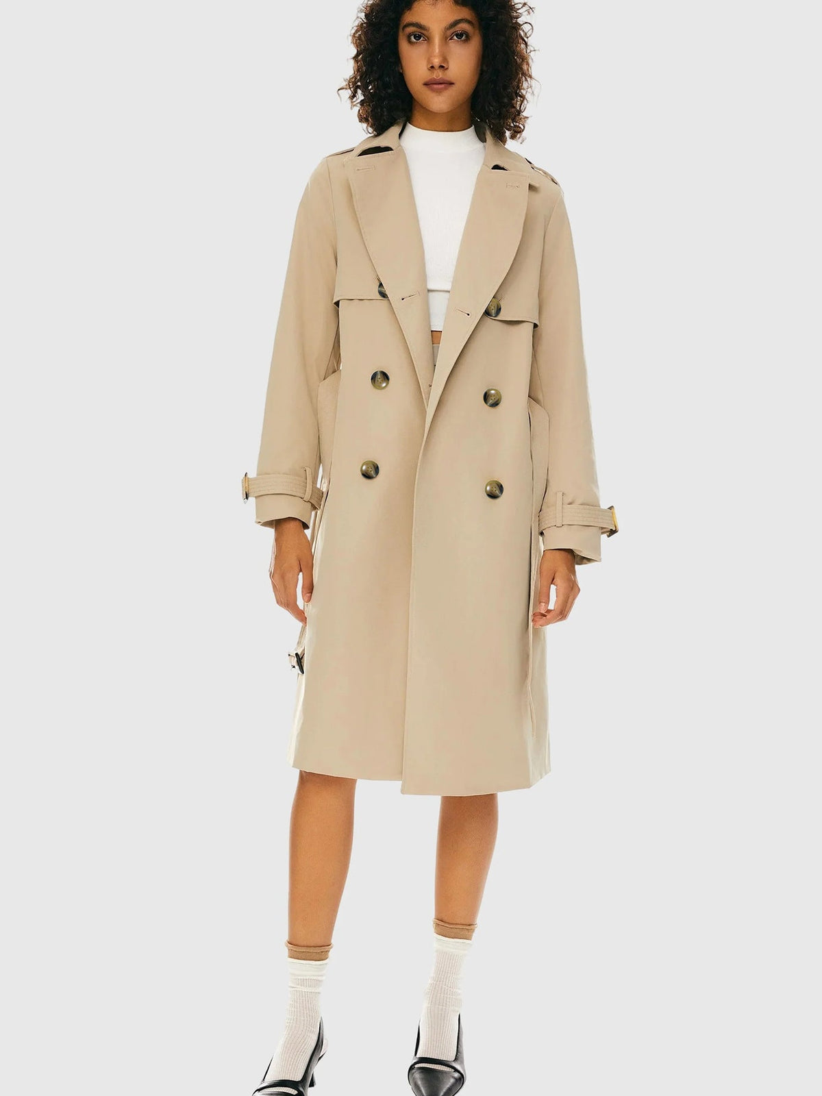 Women's Double-Breasted Trench Coat