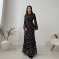 Women's Round Neck Floral Bodycon Slimming Elegant Maxi Dress