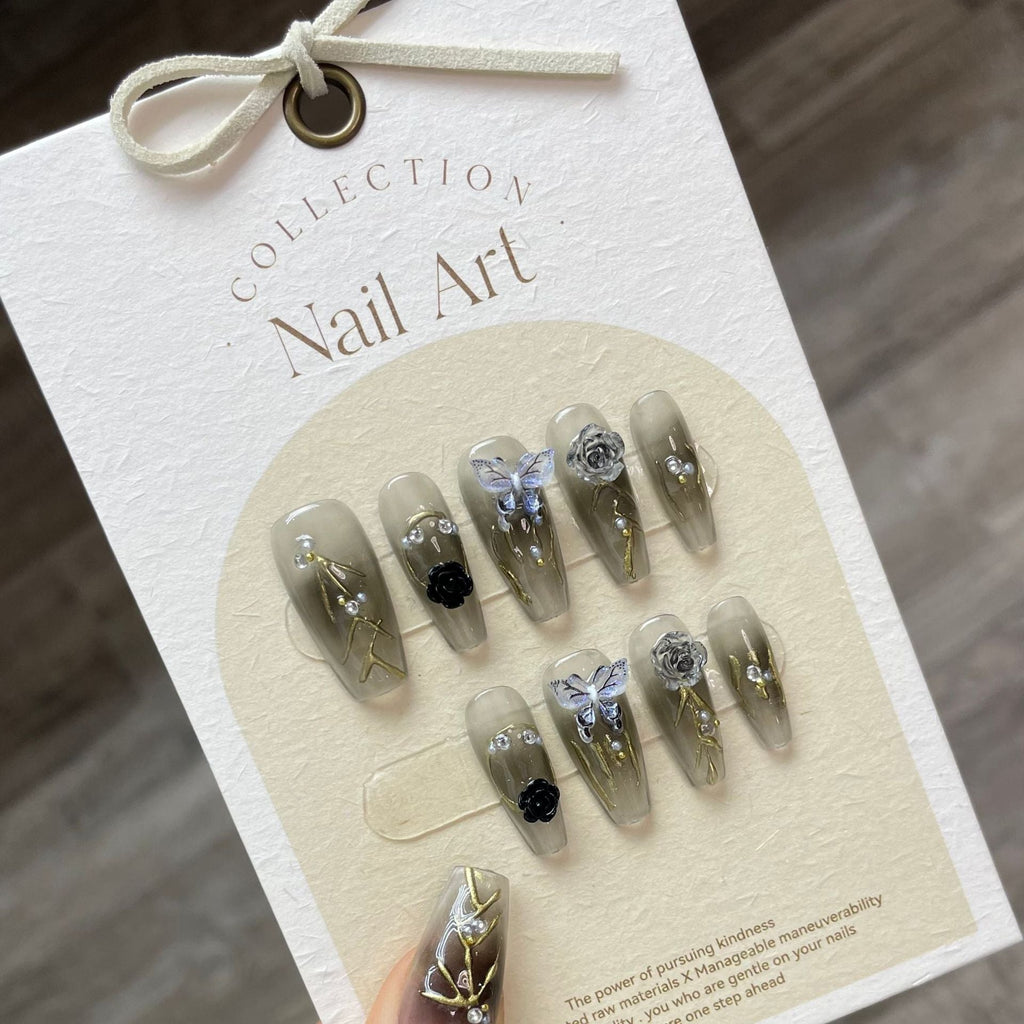 1024- Handmade press on nails fake nails removable