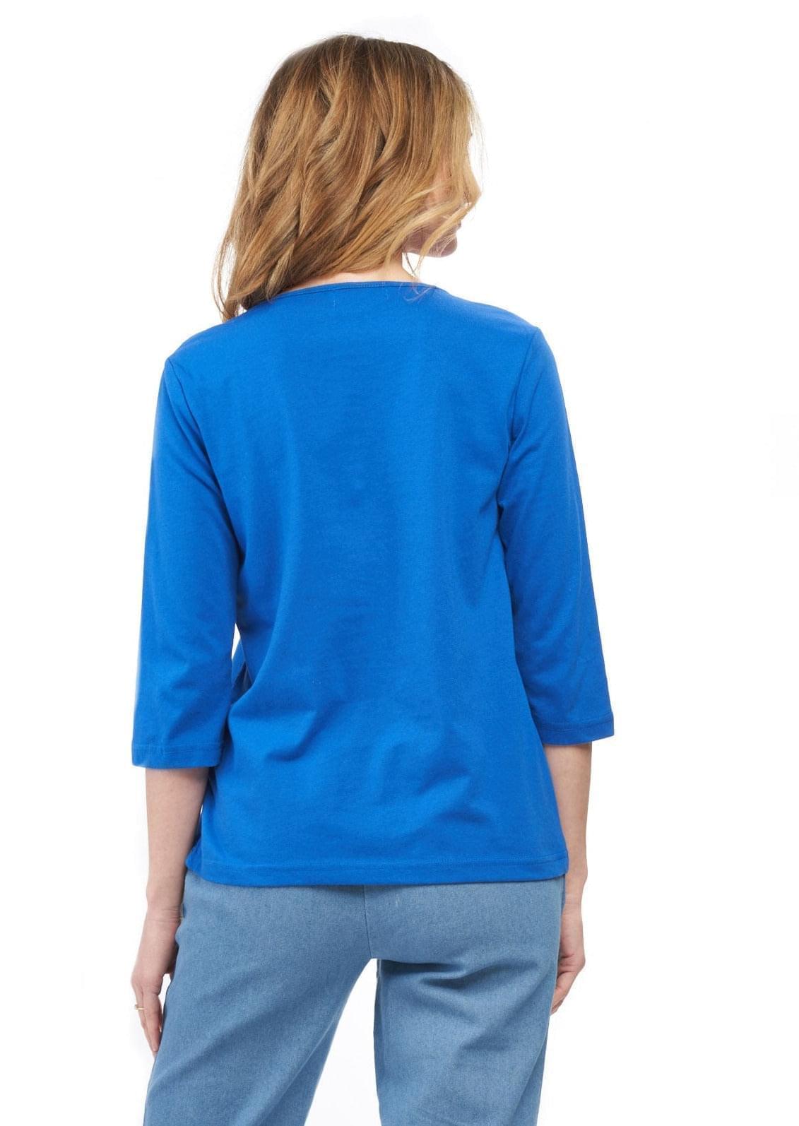 Women's 3/4 Sleeve Crew Neck Top – Comfortable Jer
