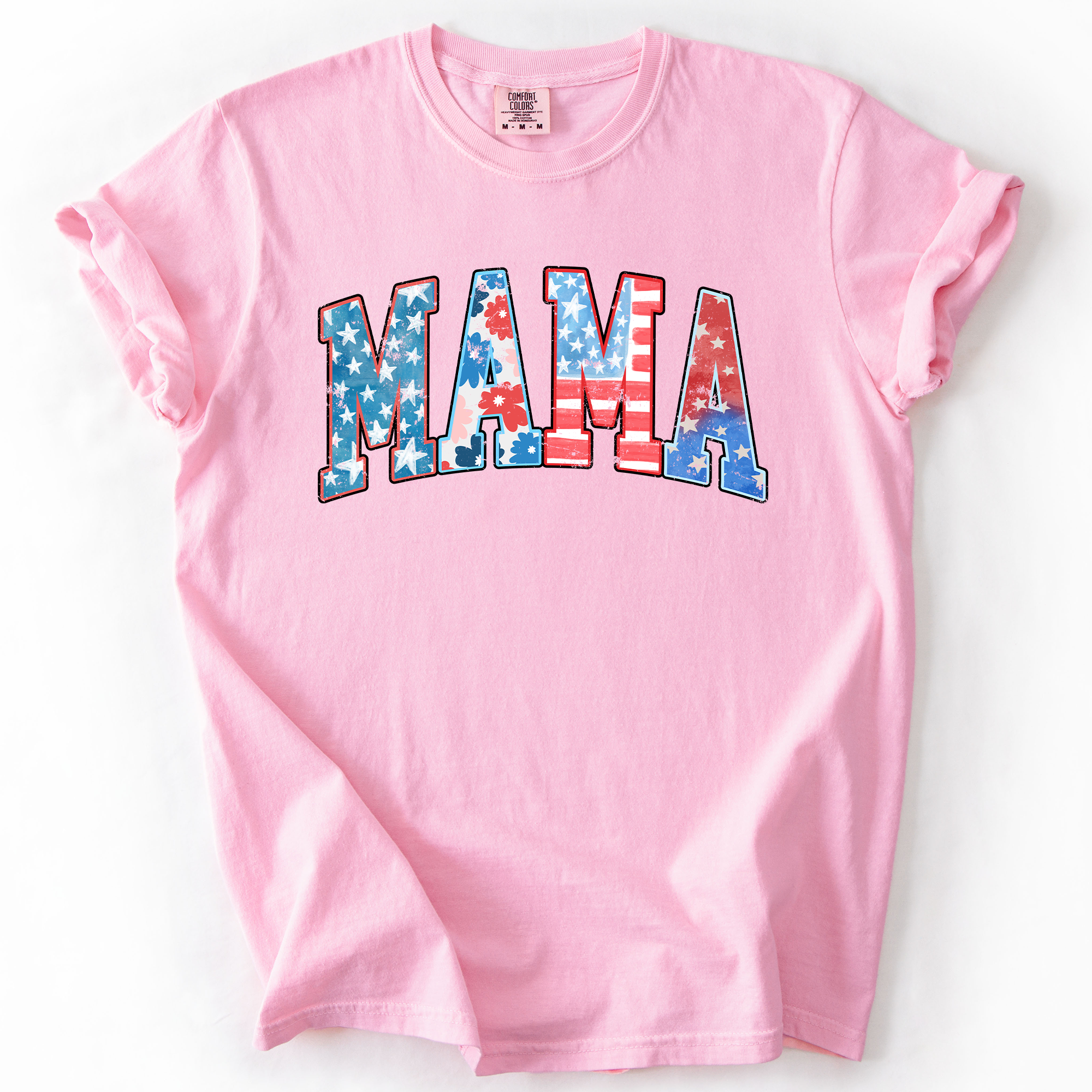 Patriotic Mama, Fourth of July, America, Patriotic, USA, Comfort Colors T-Shirt