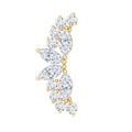 Unique Diamond Crawler Earring for Cartilage Piercing