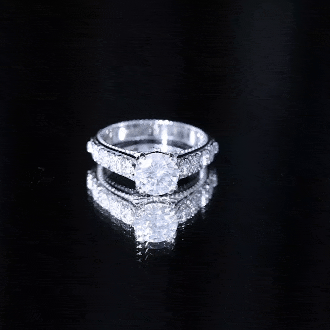 2 Carat Moissanite Double Prong Vintage Engagement Ring