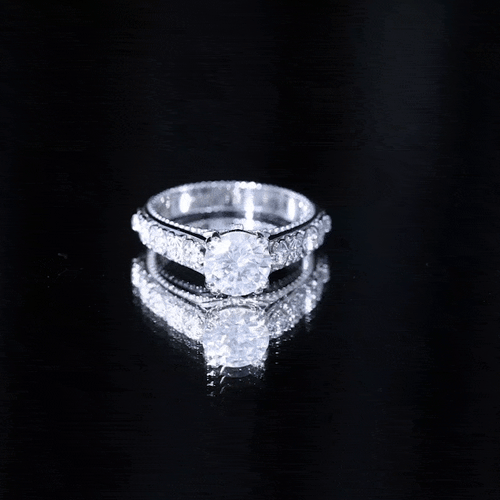 2 Carat Moissanite Double Prong Vintage Engagement Ring