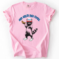Red White and Feral, Raccoon, Funny, Fourth of July, America, Patriotic, USA, Comfort Colors T-Shirt