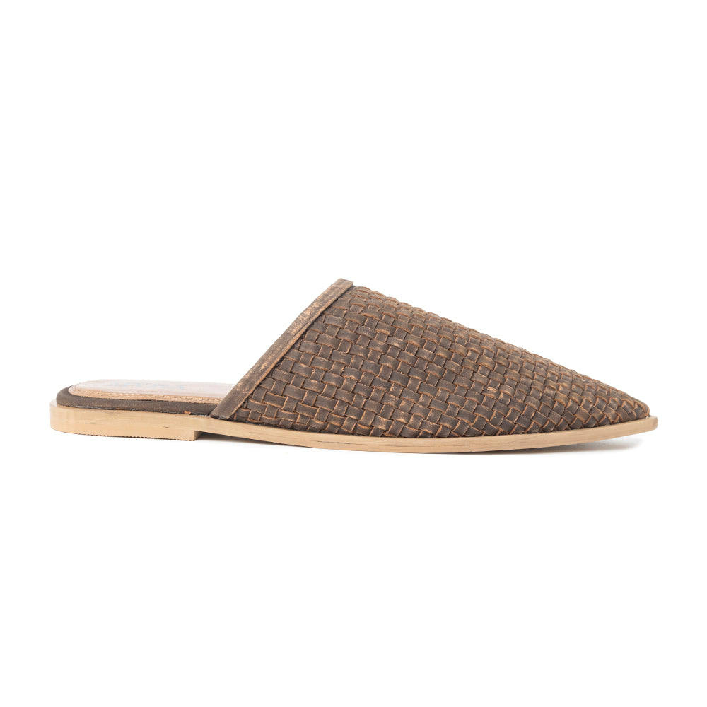 Spurloom Braided Sandals in Espresso Brown