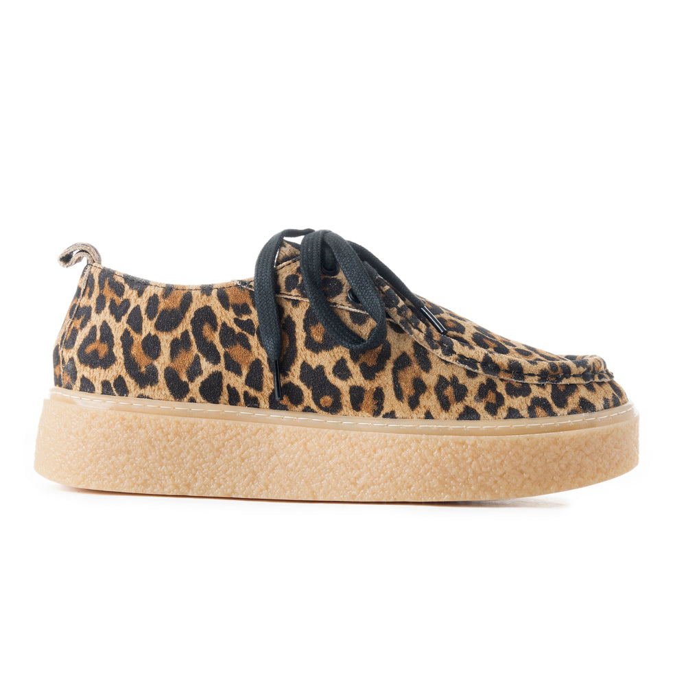 Leapord Print Leather Sneakers