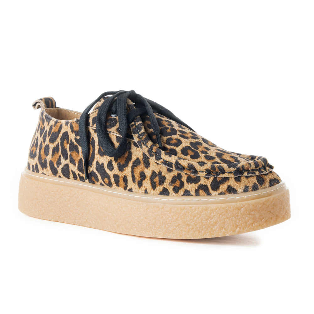 Leapord Print Leather Sneakers
