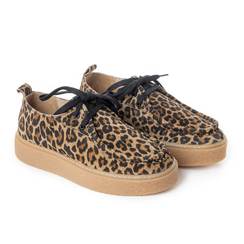 Leapord Print Leather Sneakers