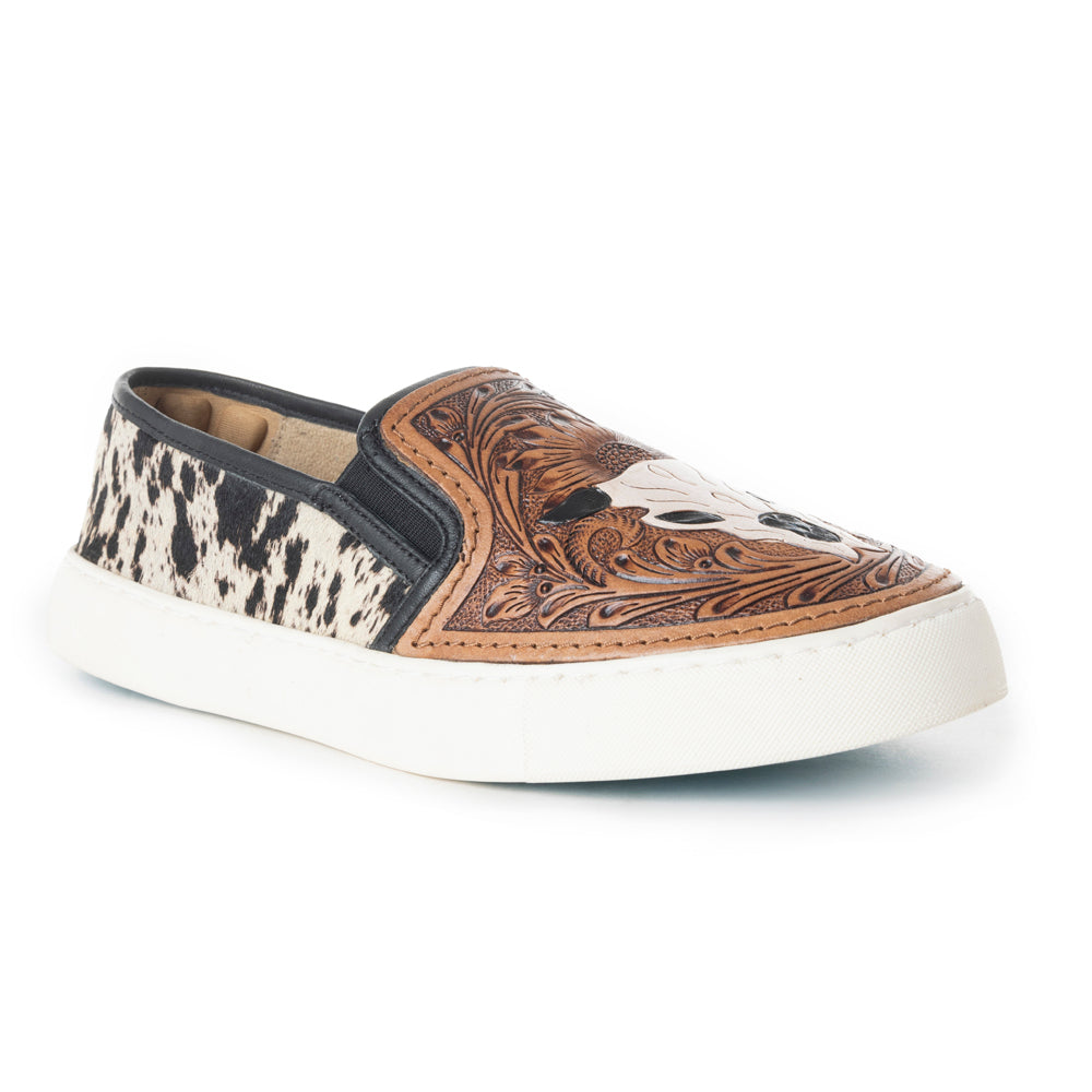 Myra Reflexo Textured Leather Slip-Ons Sneakers