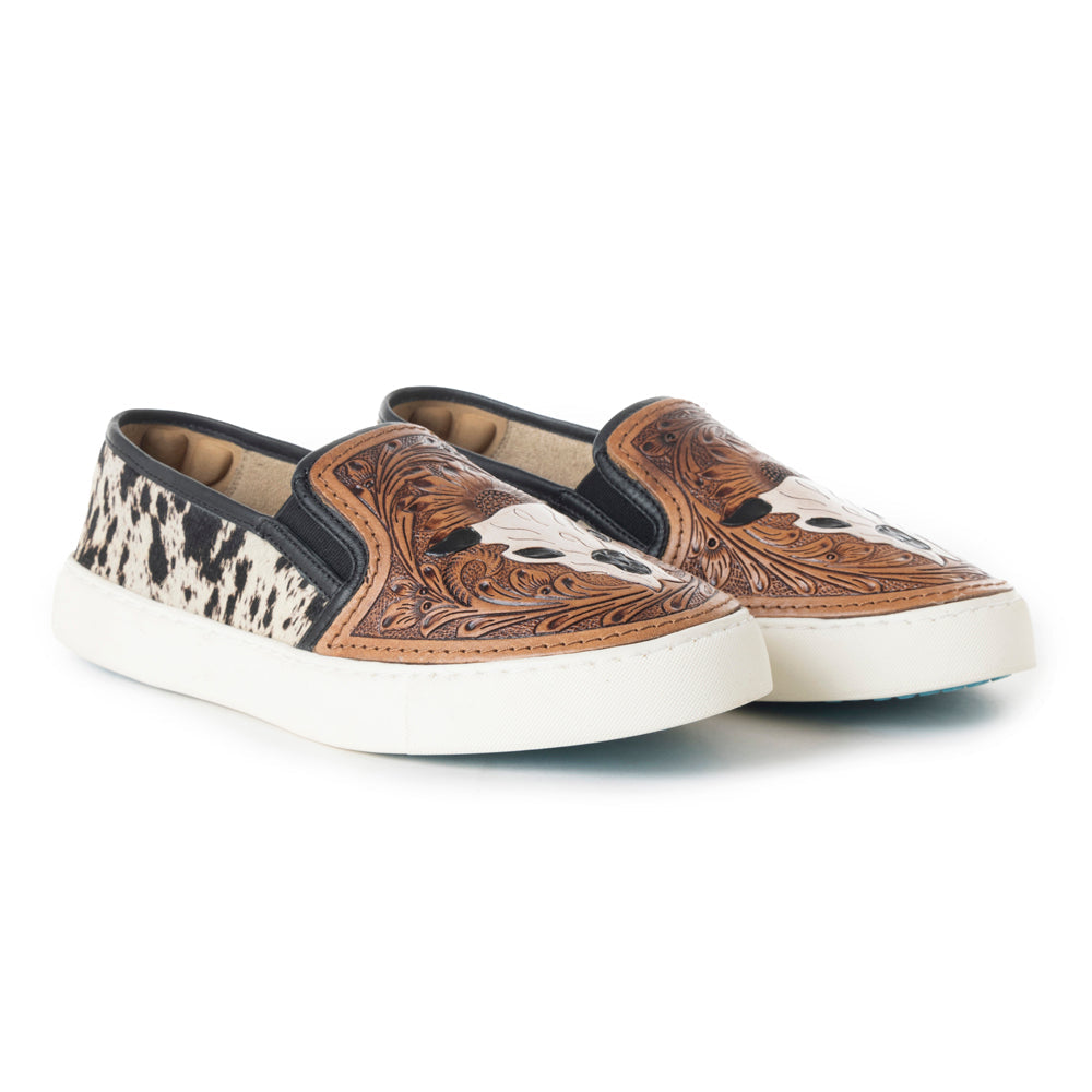 Myra Reflexo Textured Leather Slip-Ons Sneakers