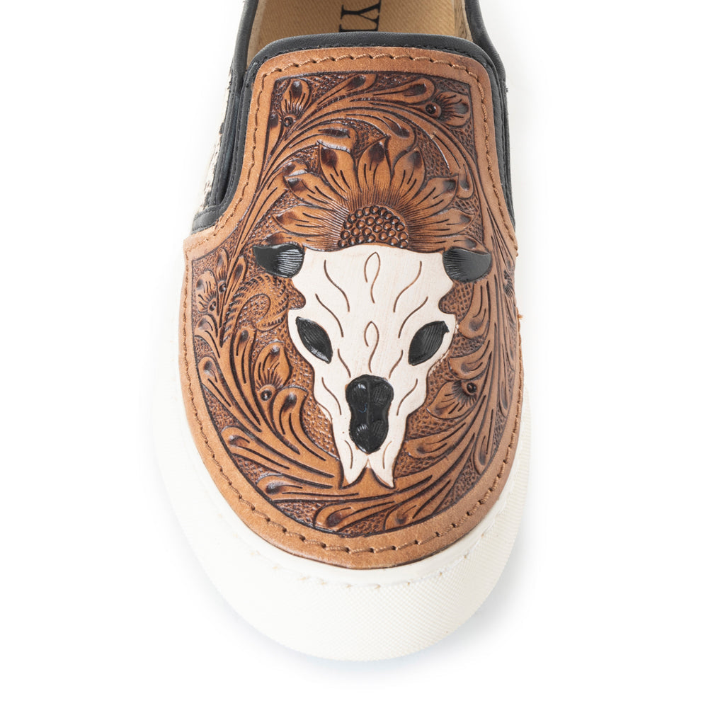 Myra Reflexo Textured Leather Slip-Ons Sneakers