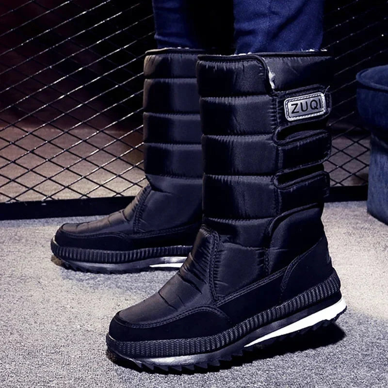 Winter Boots for Women Fashion Thick Plush Waterproof Non-slip Boots Couple Winter Shoes High Quality Warm Fur Boots New Zapatos