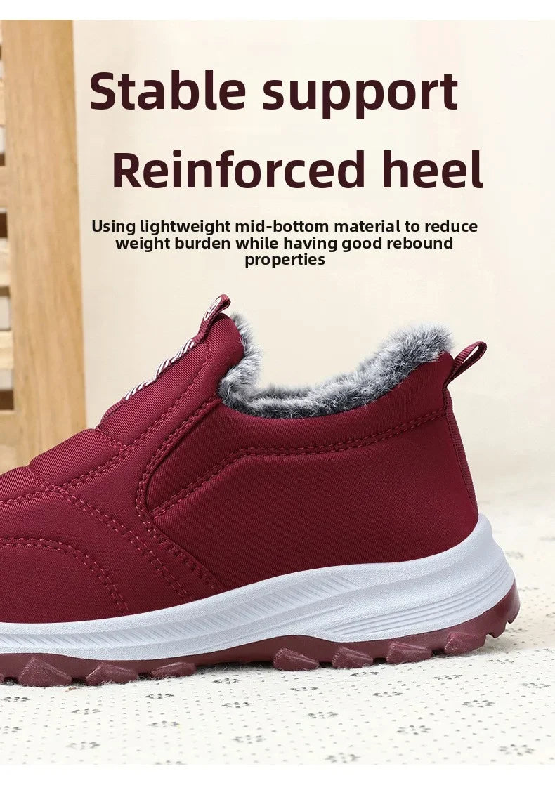 Winter Women Boots Outdoor Snow Boots Warm Lightweight Cotton Boot Non-slip Hiking Walking Shoes Fur Comfortable Women Ankle Boo