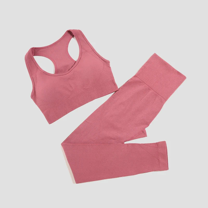 Seamless Women's Yoga Set - 2 Pcs Fitness Wear