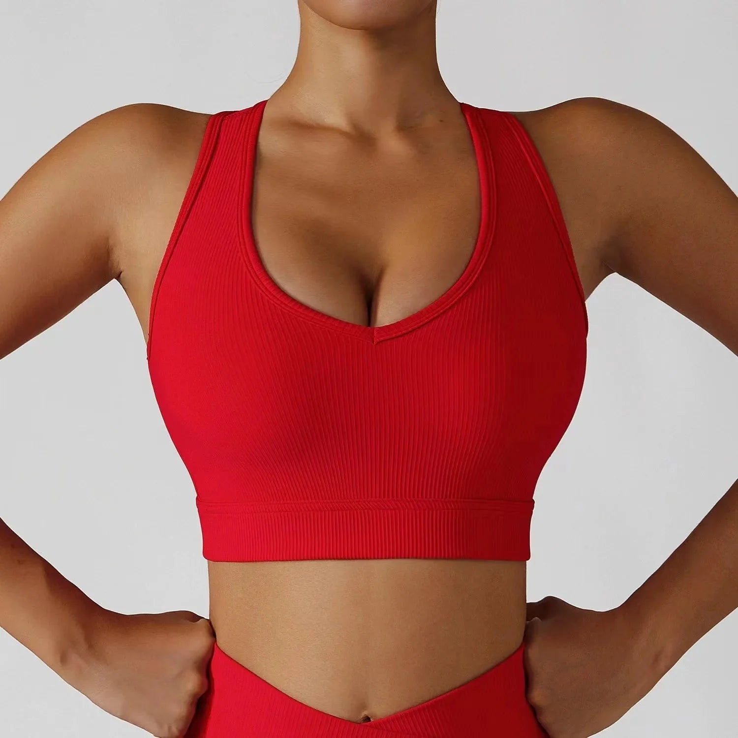 3-teiliges nahtloses Yoga-Set – Jacke, BH & Leggings