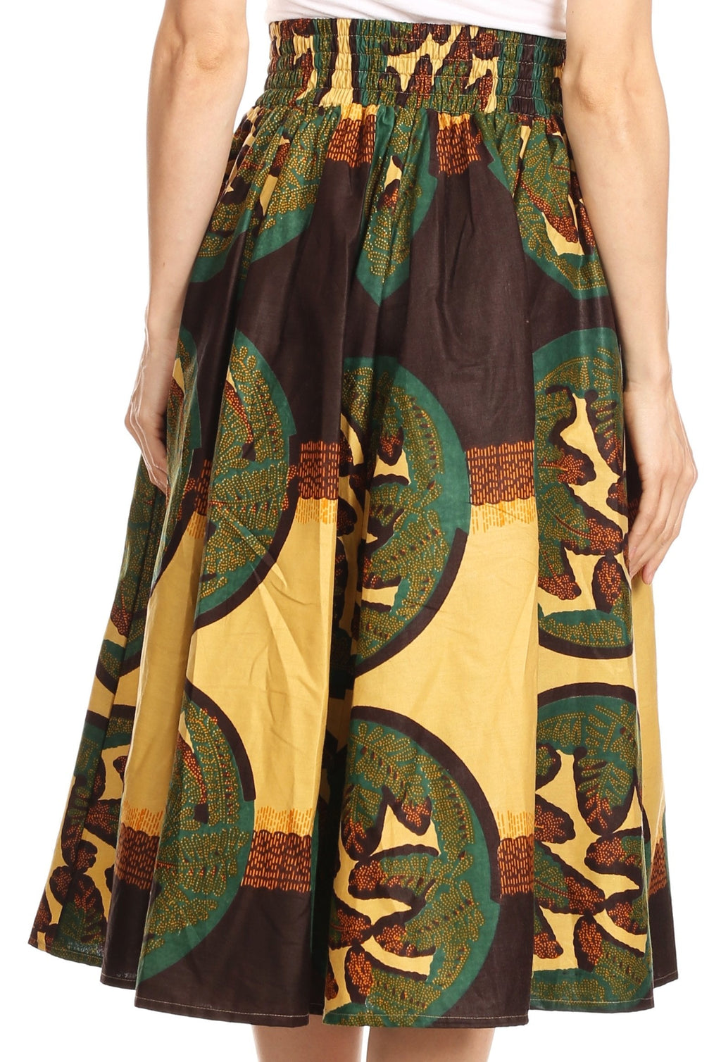 Sakkas African Dutch Ankara Wax Print Full Circle Skirt