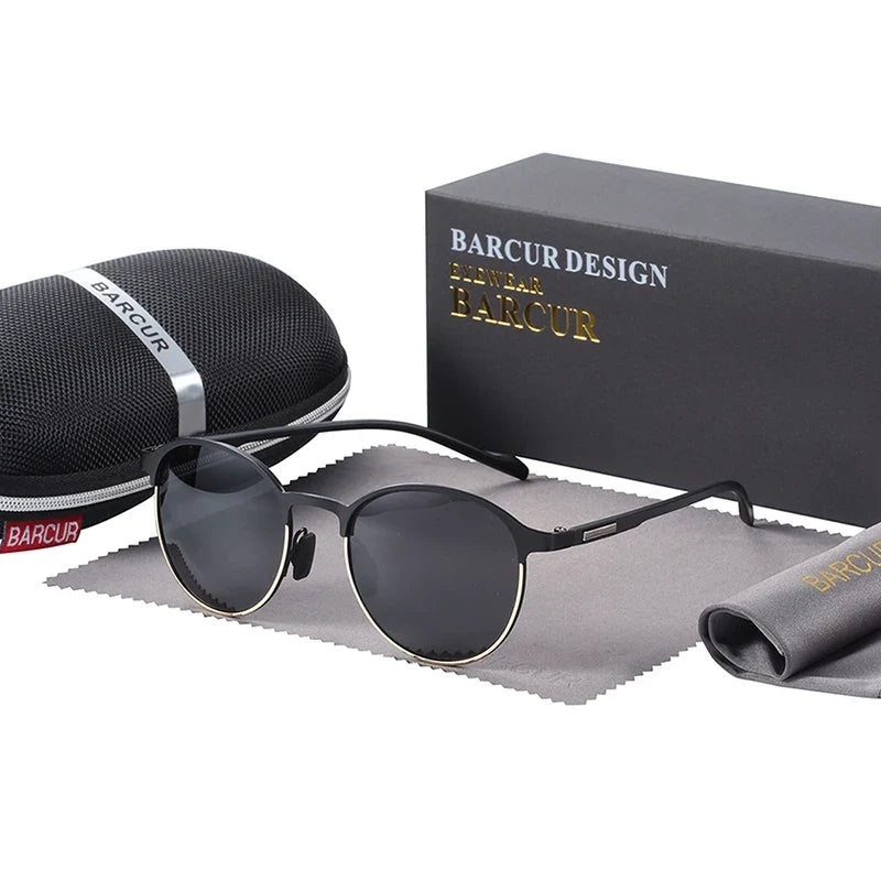 BARCUR Trendy Sunglasses Women’s Polarized Round Frame – Timeless Fashionable Sun Glasses for Driving Casual Wear – UV400 Protection Anti-Reflective Lenses