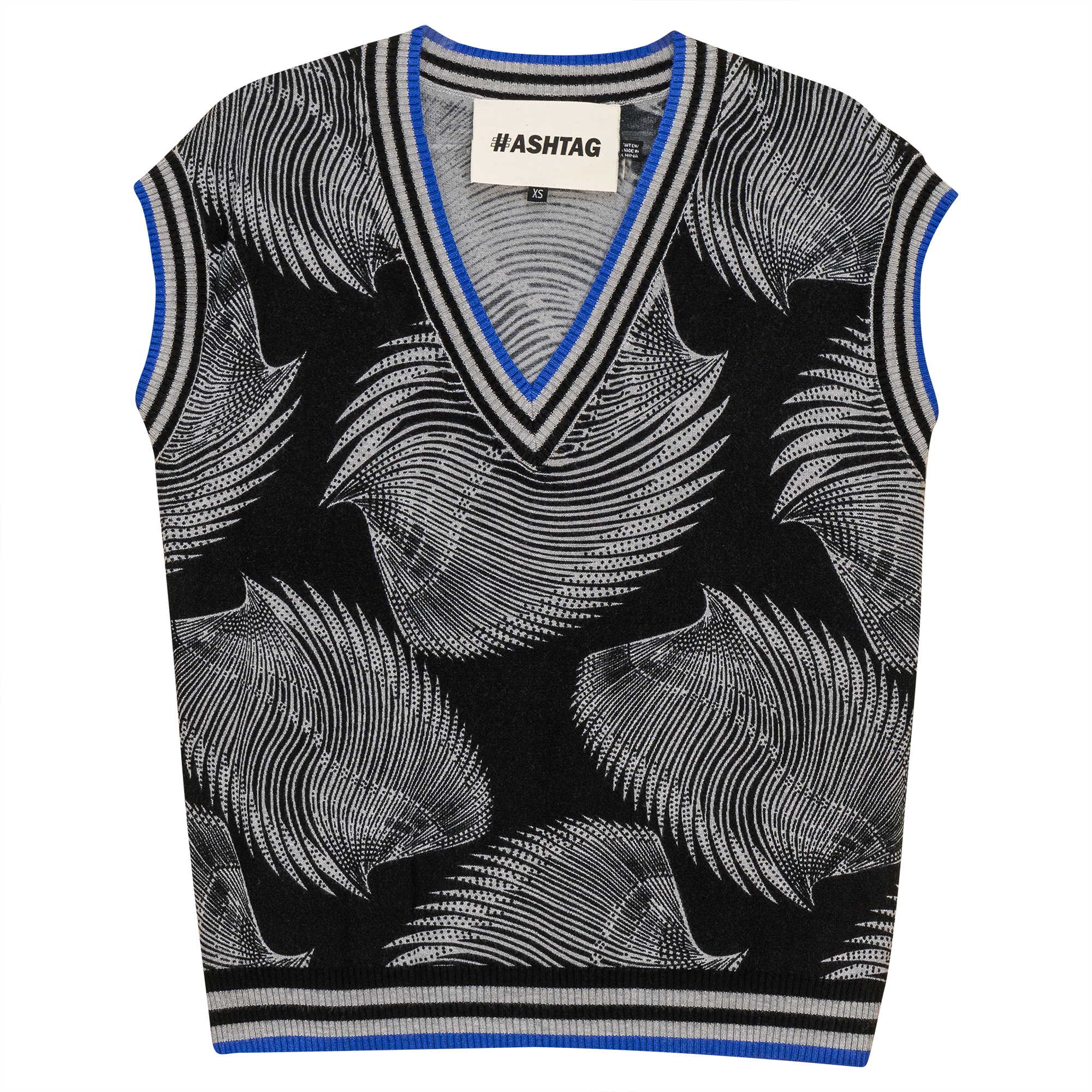 Printed Knit Sweater Vest