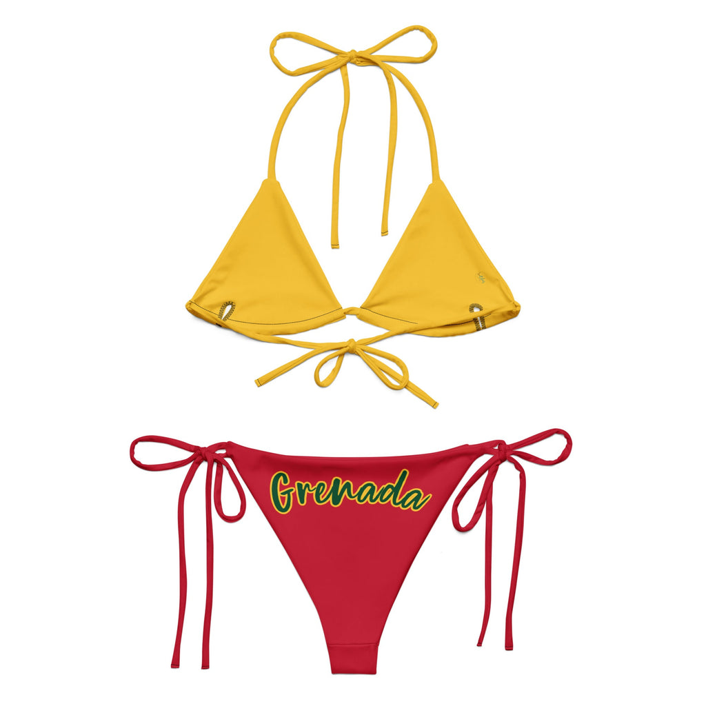 Grenada Flag All Over Print Recycled String Bikini