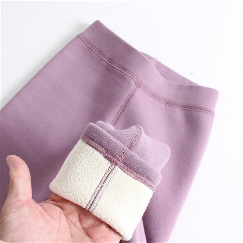 Mädchen Wollgefütterte Verdickte Winterleggings