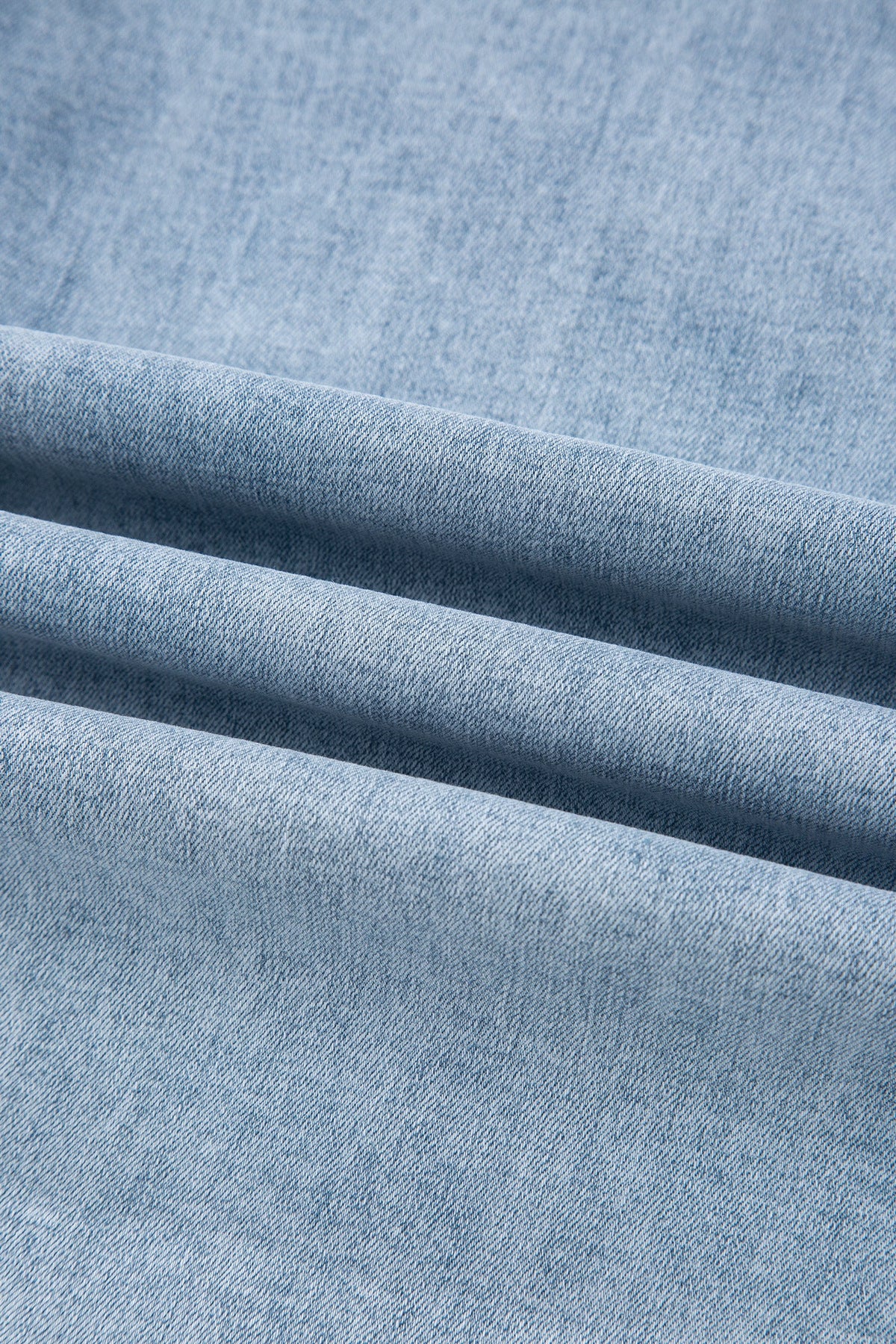 Denim Bow Side Straight Leg Jeans