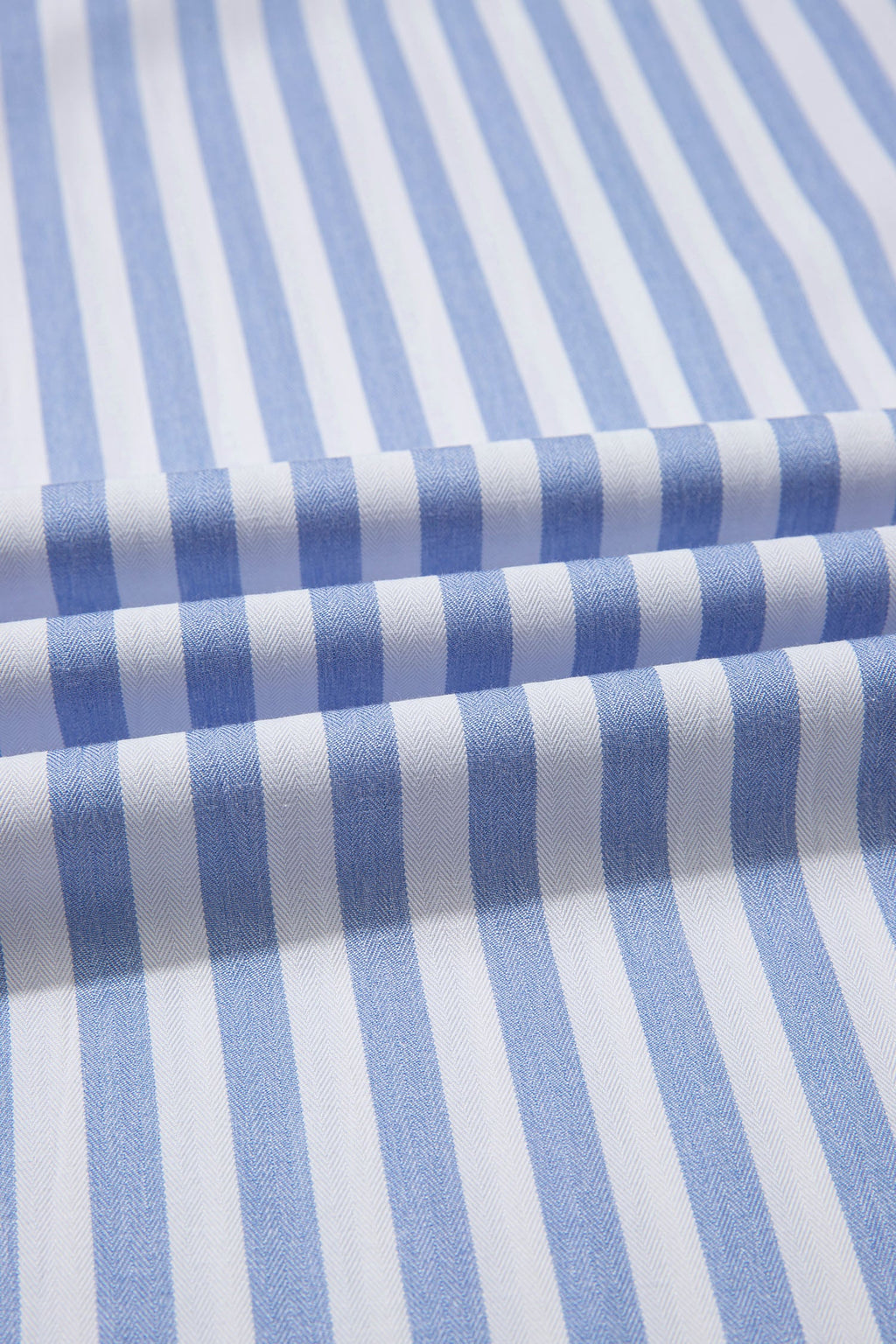 Sky Blue Stripe Shirred High Waist Loose Summer Pants