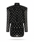 Audacious Polka Dot Mesh Mini Dress