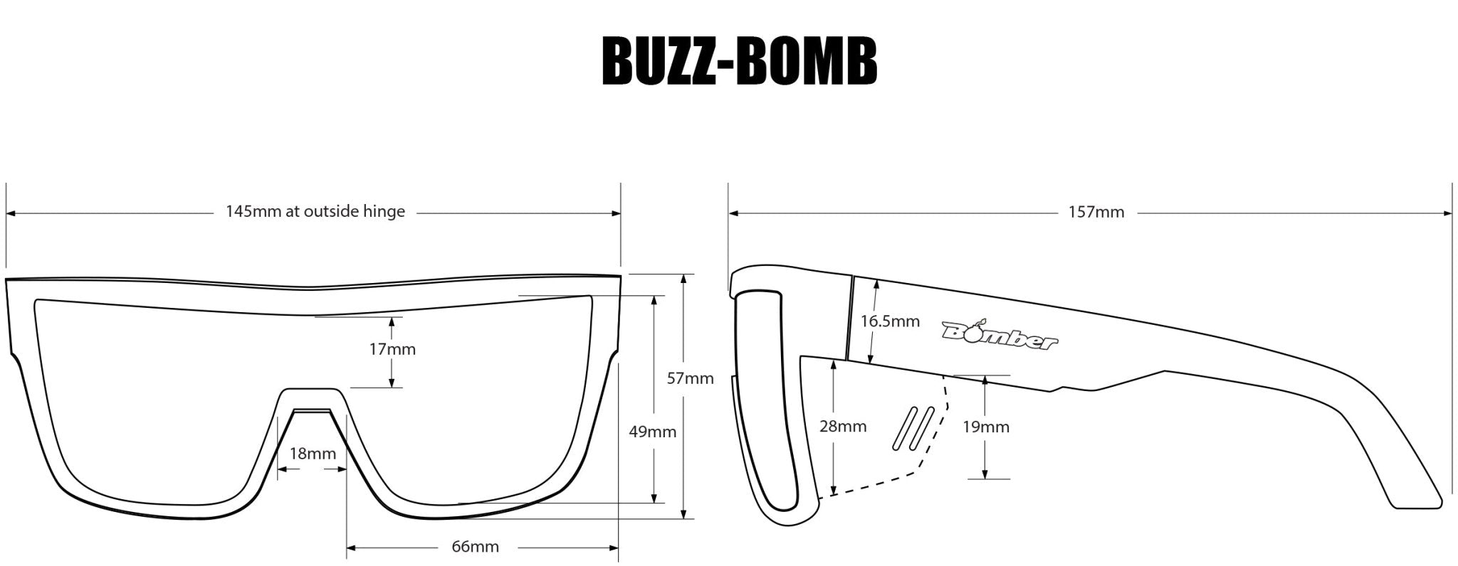 BUZZ Bomb Safety - Smoke Hi-Def Lens