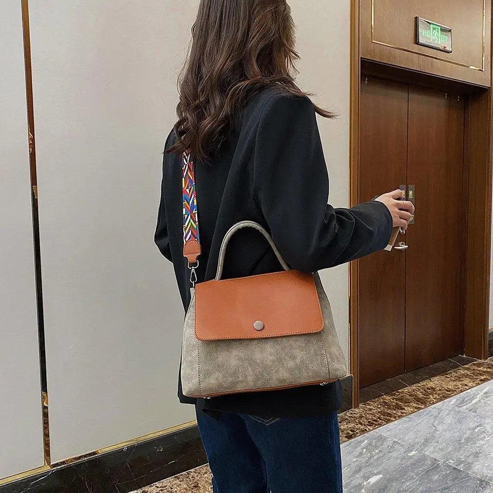 Casual Simple Leather Crossbody Bag For Women And Girls Designer Shoulder Messenger Travel Bag For Ladies