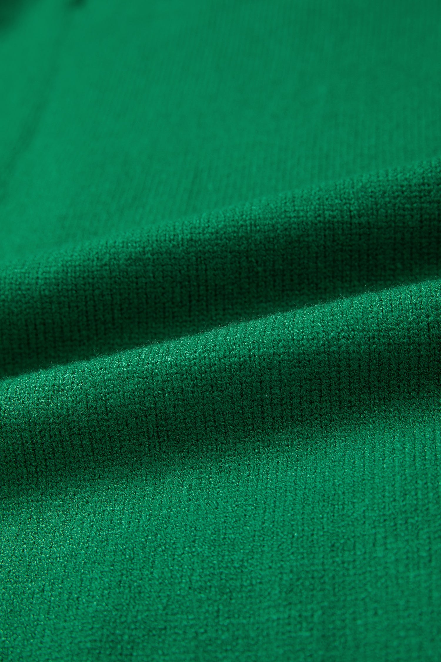 Bright Green Corded Horseshoes Ribbed Trim Mock Neck Short Sleeve Sweater