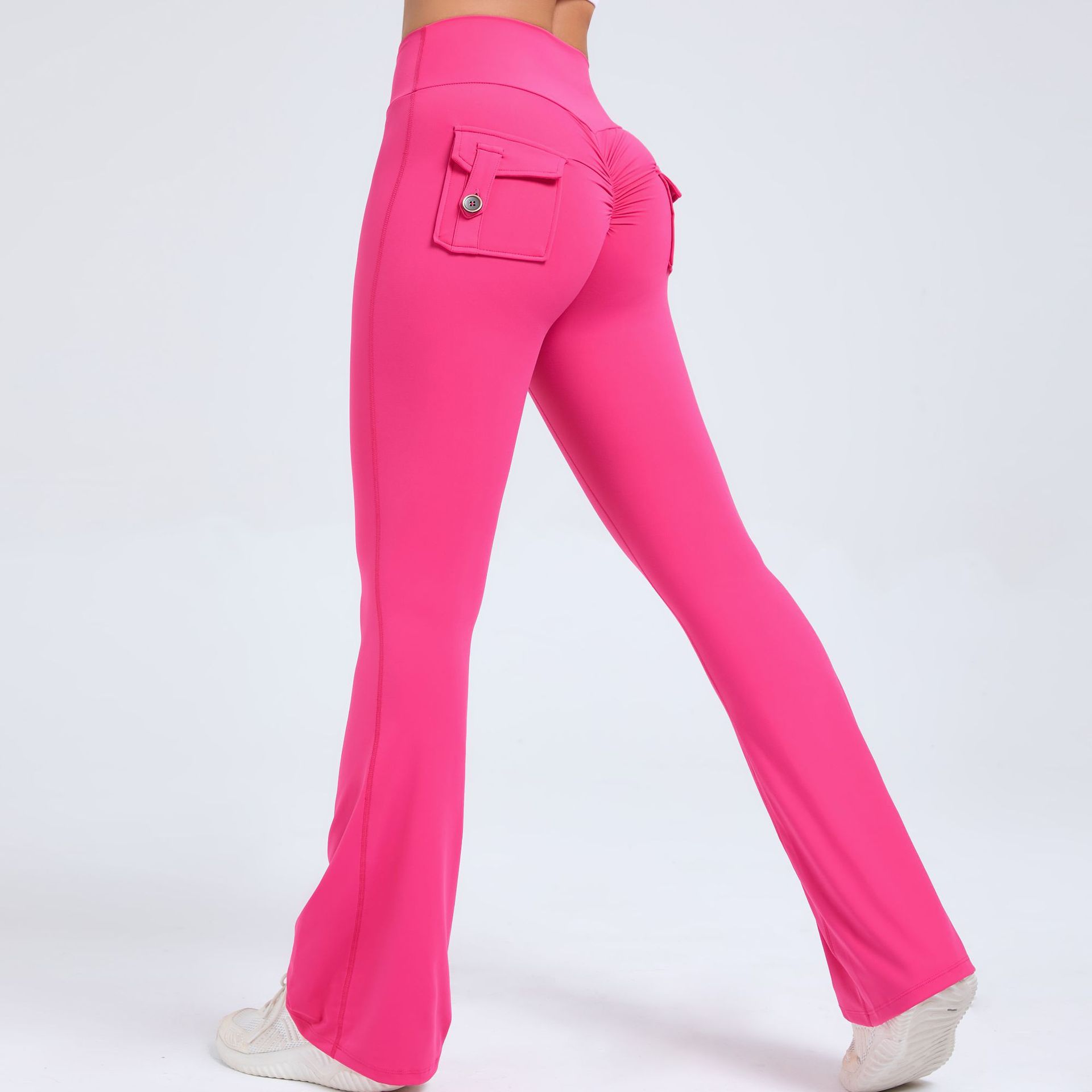 🖤 Damen High-Waist Cargo-Taschen Sport-Leggings