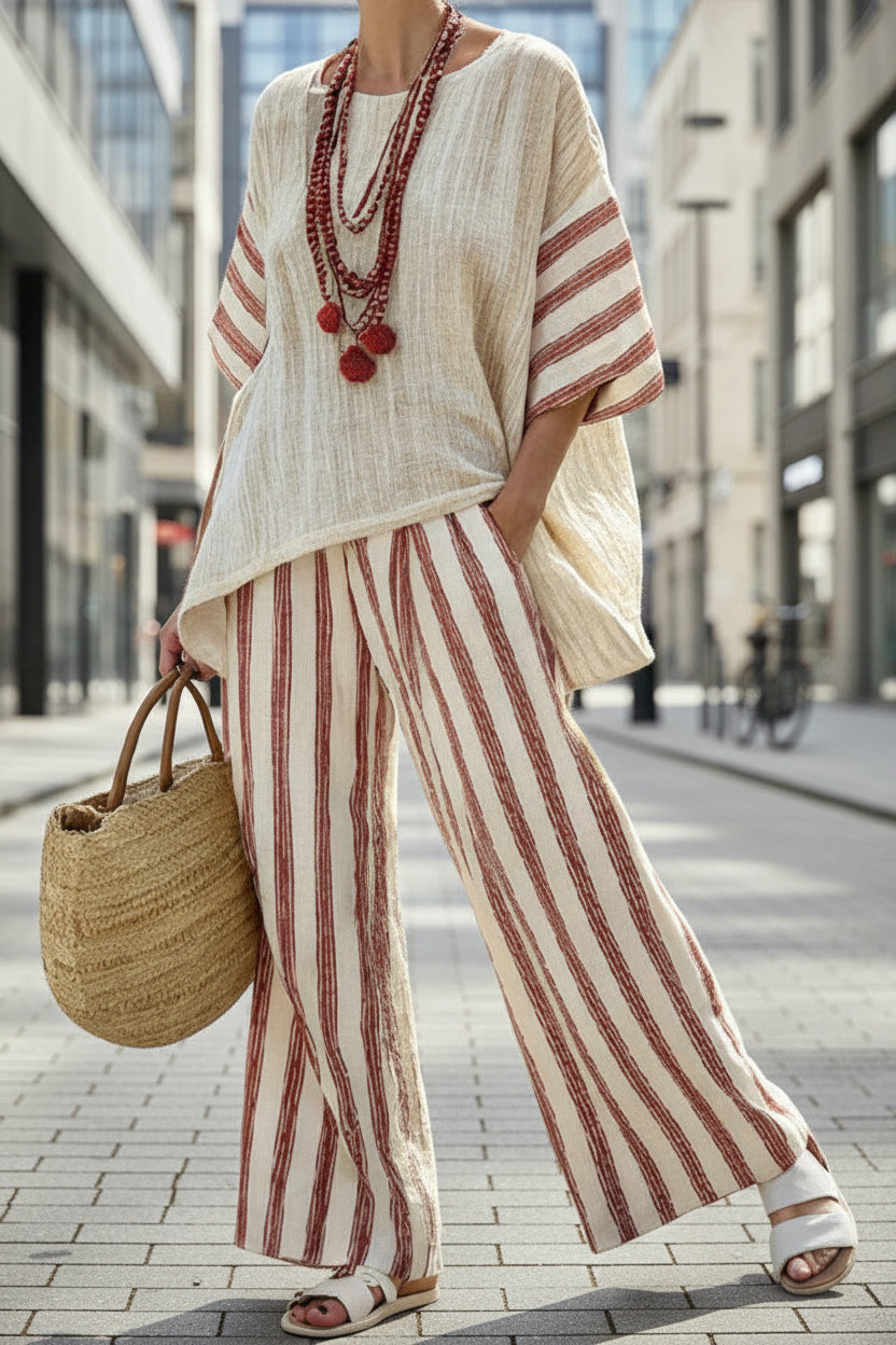 Damen Strandurlaub Zweiteiler – Lockeres Sommer-Outfit