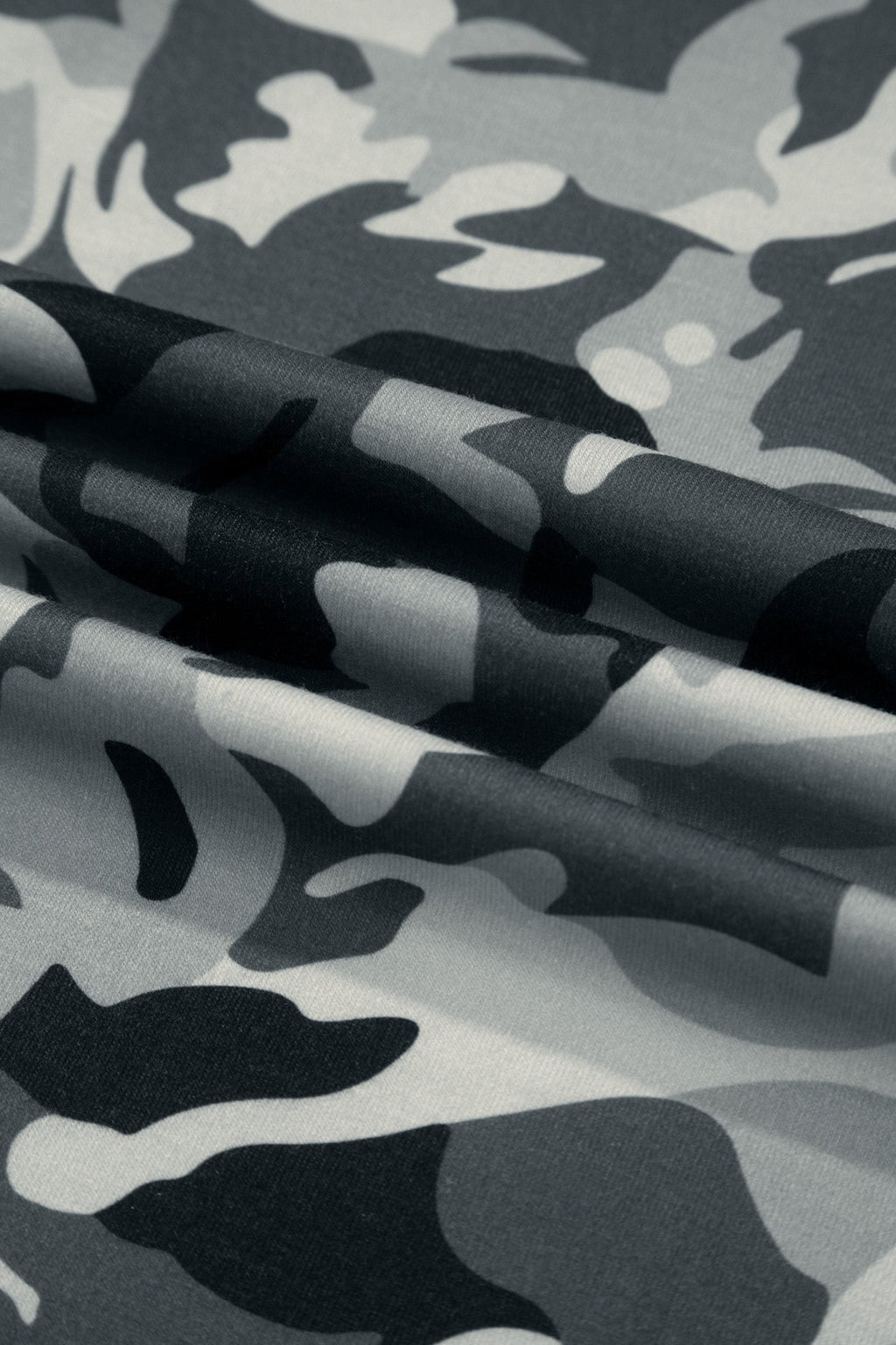 Green Camouflage Print Drawstring Casual Pants