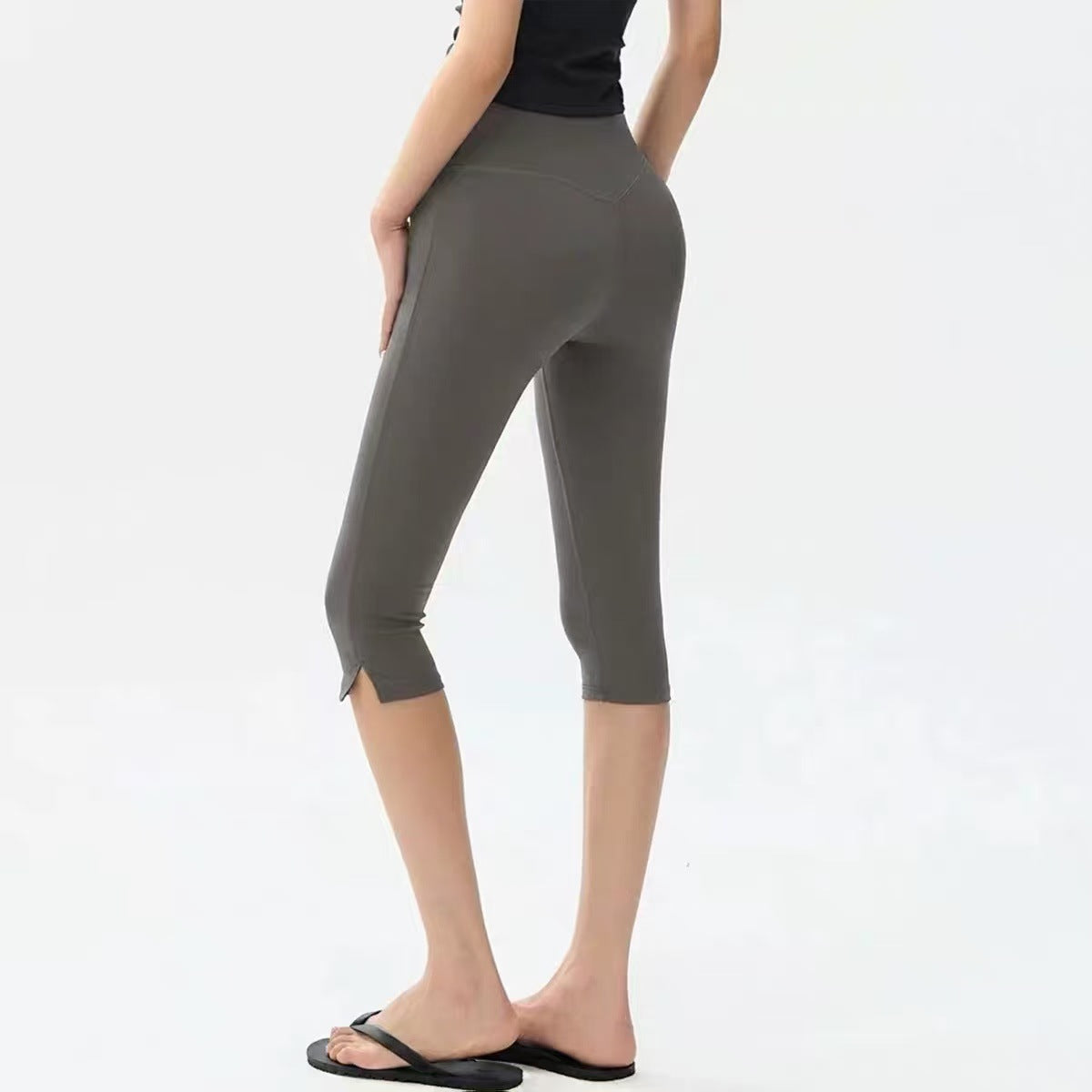 Damen Yoga Leggings mit hoher Taille und schmaler Passform – 7/8 Länge, eng anliegende Fitnesshose