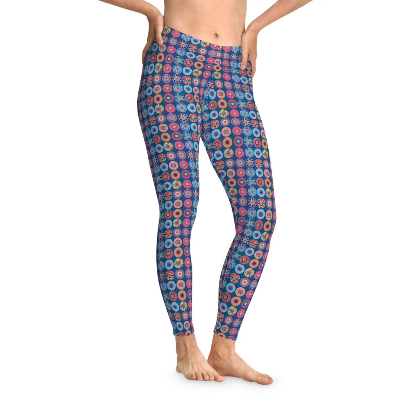 Vibrant Colorful Pattern Spandex Leggings - Activewear - DipaliZ