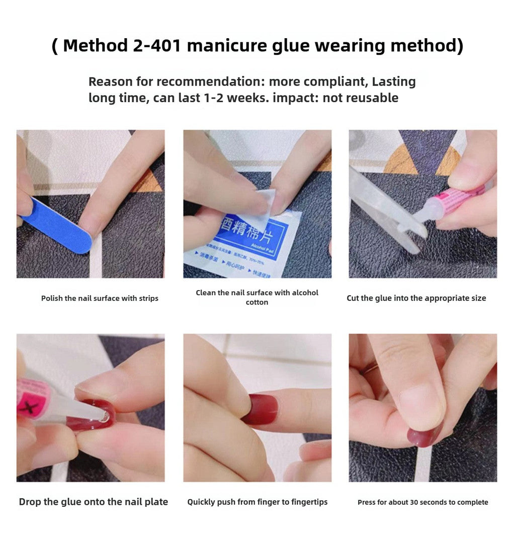 1056- Handmade press on nails fake nails removable