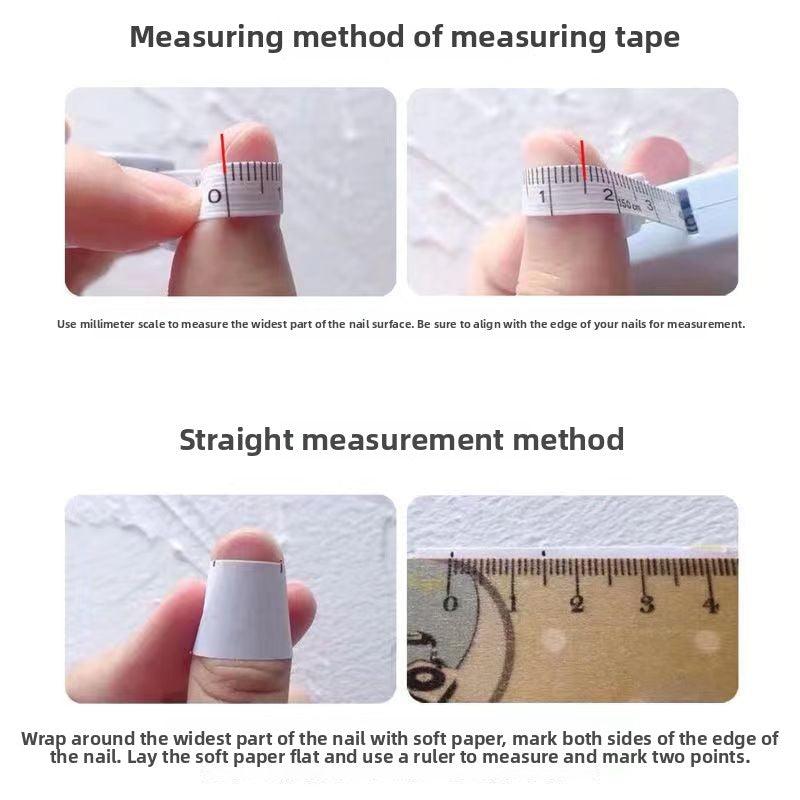 1079 Handmade Nail Wear Nail Art Reusable Press on Nails False Nails 2PCS