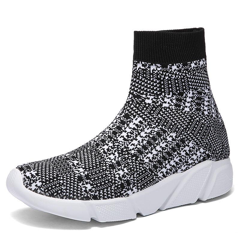 Womens Socks Sneakers, Trainers Women Slip-on Stretch Black Sneakers