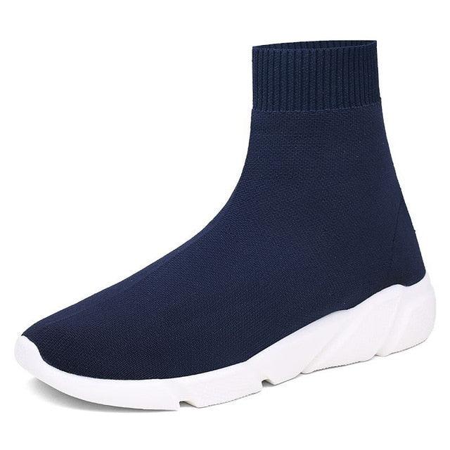 Womens Socks Sneakers, Trainers Women Slip-on Stretch Black Sneakers